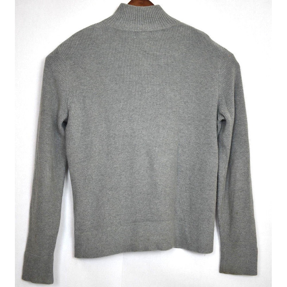 Polo Ralph Lauren MFG Mens Sweater 1/4 Zip Gray White Striped Pullover Cotton XL - Picture 6 of 9